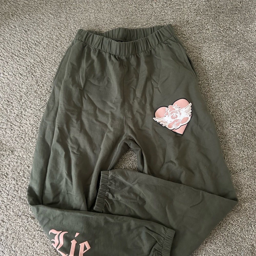 Boys Lie Green and Pink Joggers